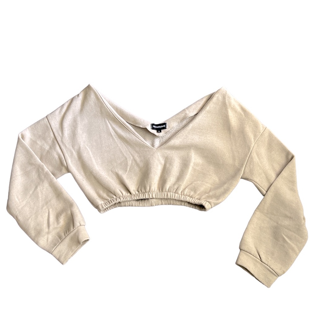 SOLDDD PRETTY LITTLE THING LONG SLEEVE CROPPED SWEATER